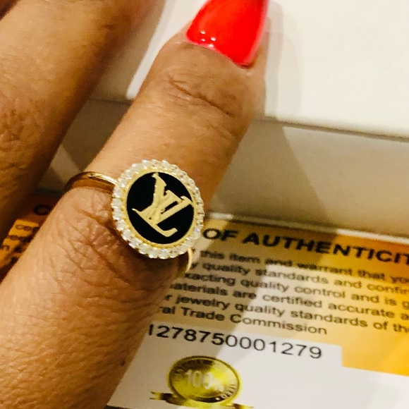 10k solid gold luxury ring, custom made real gold designer ring, NOT plated Sale - Picture 4 of 7